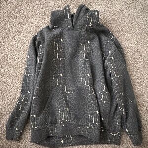 Buckle Charcoal Leopard Print Hoodie